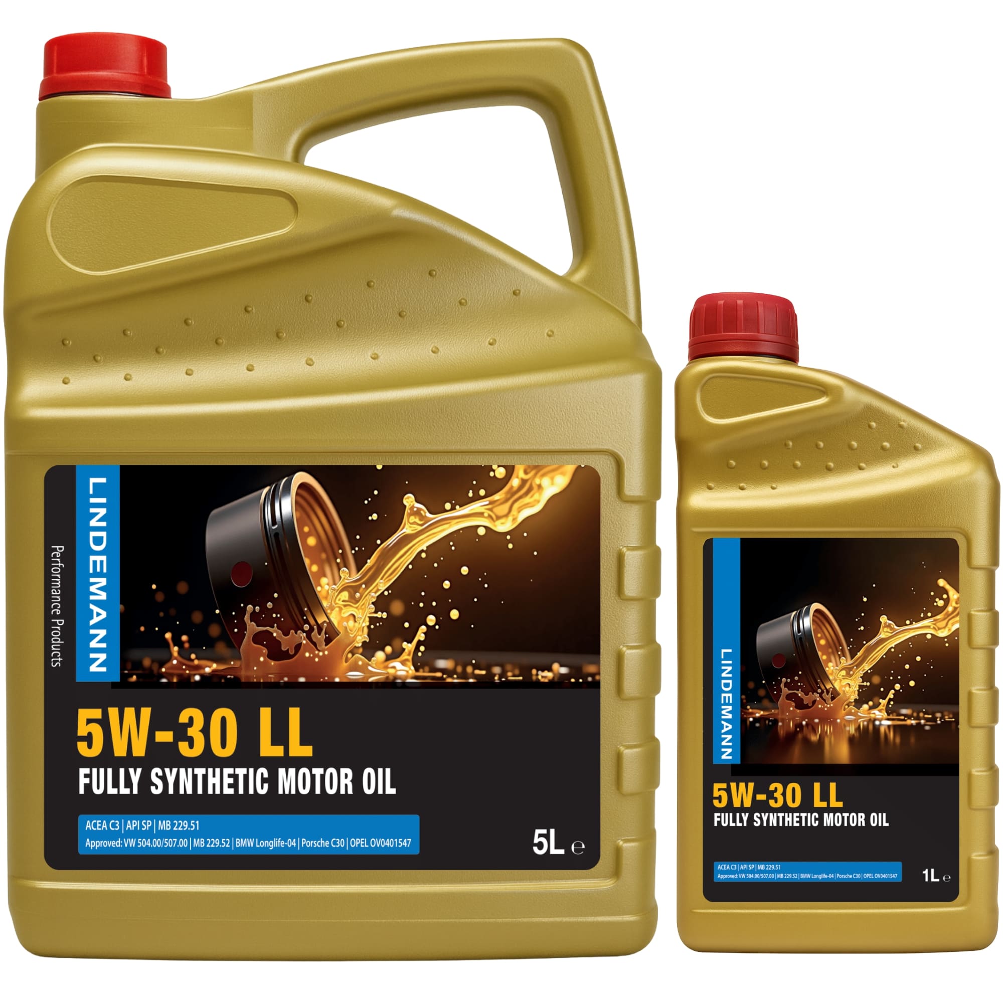 Lindemann Motorolie 5W-30 LL - Voordeelbundel 5+1L | C3 | voor oa VW, BMW, Opel | Longlife | Volsynthetisch | Benzine & Diesel | DPP